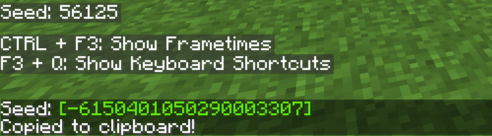 A screenshot of seedhider in action, using operator commands.